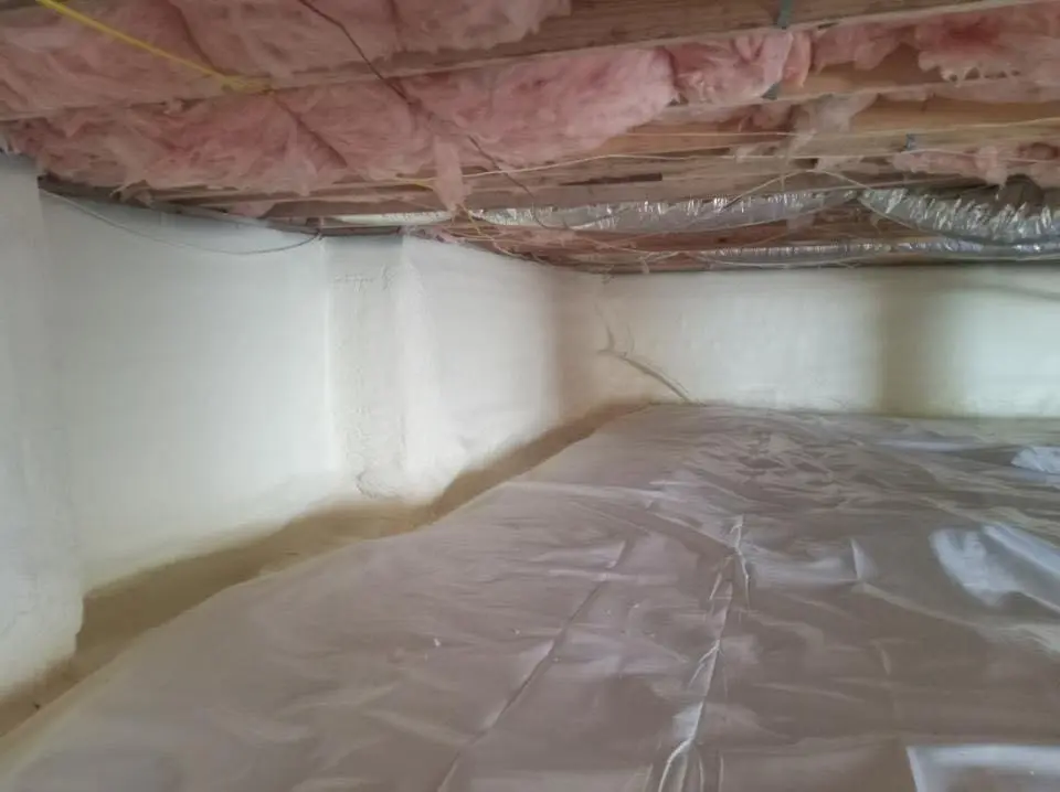 Crawl space encapsulation with closed-cell spray foam for Spray Foam Roofing in River Rouge